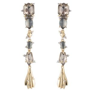 ALEXIS BITTAR Crystal Dangle Earrings NWT…very White Lotus